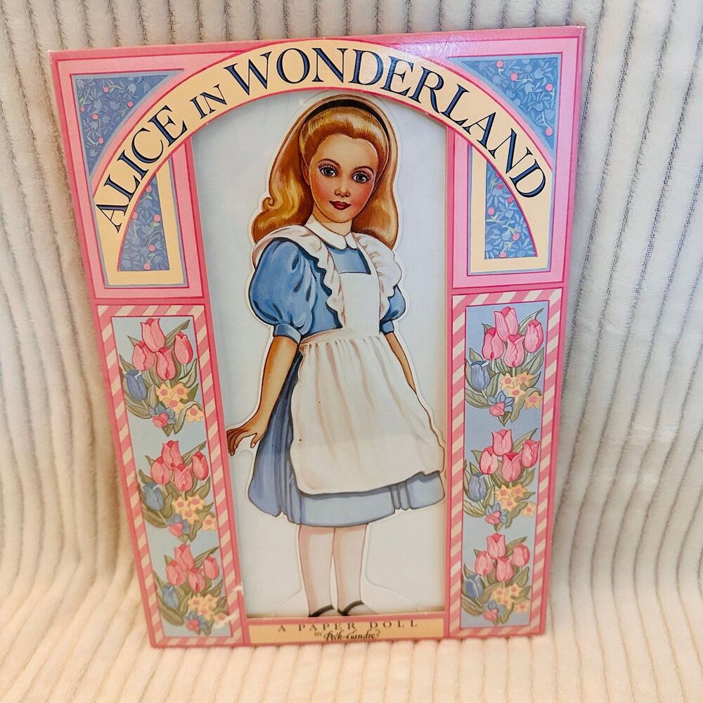 Vintage 1993 Alice in Wonderland Paper Dolls New